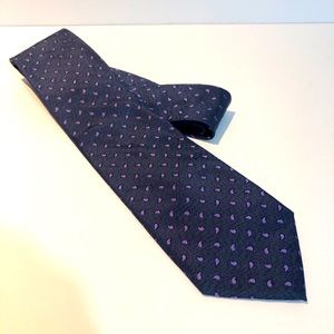 Michael Kors 100% Silk Tie Paisley Blue Purple